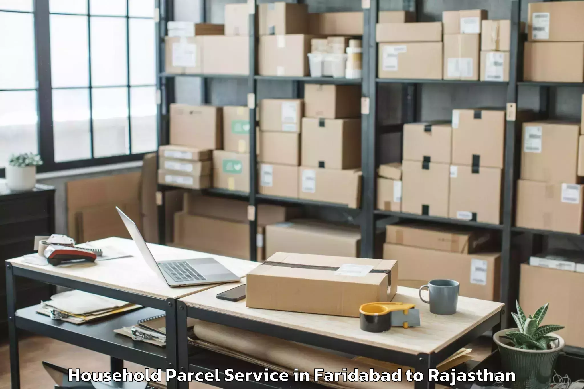 Book Faridabad to Gangapur Bhilwara Household Parcel